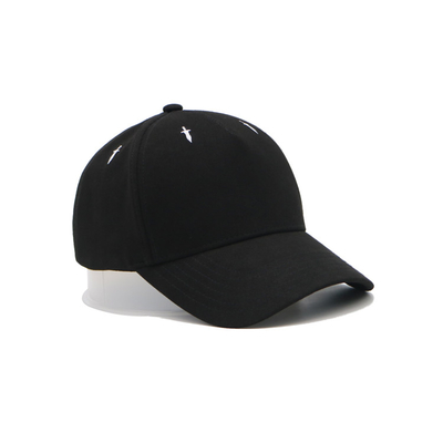 Chapeau de père noir sur mesure pour adultes Golf pour hommes 6 panneaux chapeau de base-ball sportif