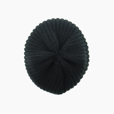 Chapeaux à manches d'hiver à la couture en tricot, patch mental, bonnets de couleur solide