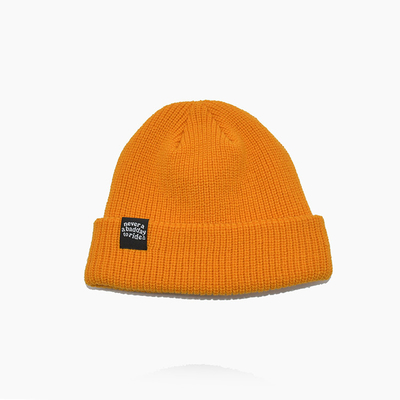 Chapeau à bonnet jaune tricoté 58cm pour l'hiver Unisexe adulte