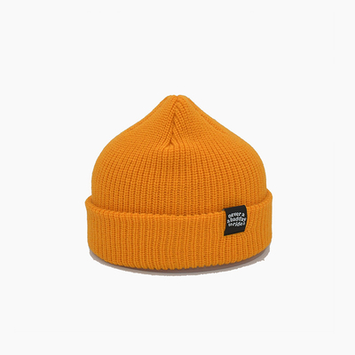 Chapeau à bonnet jaune tricoté 58cm pour l'hiver Unisexe adulte