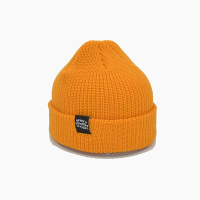 Chapeau à bonnet jaune tricoté 58cm pour l'hiver Unisexe adulte