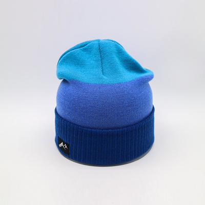 Chapeaux à bonnet tricotés personnalisés Couleur bleue Température hivernale chaude