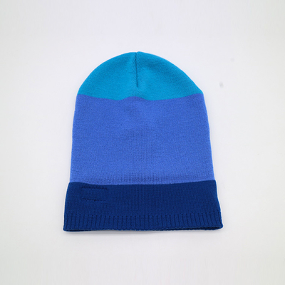Chapeaux à bonnet tricotés personnalisés Couleur bleue Température hivernale chaude
