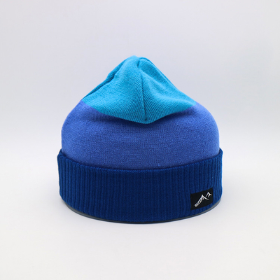 Chapeaux à bonnet tricotés personnalisés Couleur bleue Température hivernale chaude