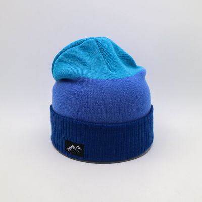Chapeaux à bonnet tricotés personnalisés Couleur bleue Température hivernale chaude