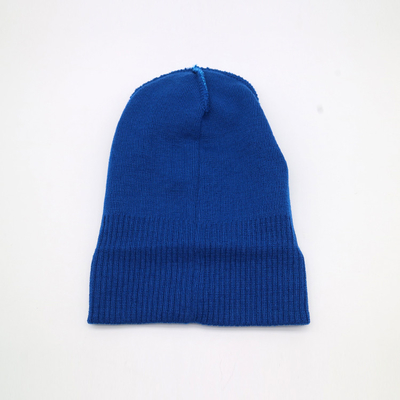 Chapeaux à bonnet tricotés personnalisés Couleur bleue Température hivernale chaude