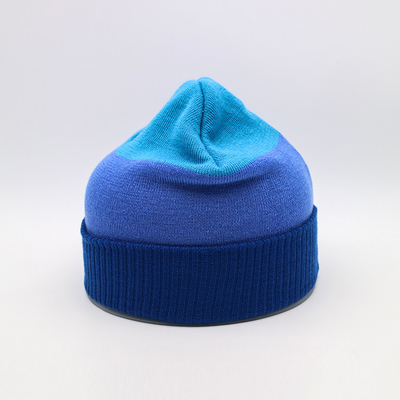 Chapeaux à bonnet tricotés personnalisés Couleur bleue Température hivernale chaude
