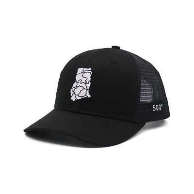 Broderie Trucker Mesh Cap 6 Panneau à la mode avant bord courbé