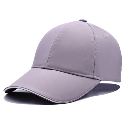 Chapeau de base-ball en blanc à six panneaux avec couronne moyenne Polyester 4 couleur de tissu assortie