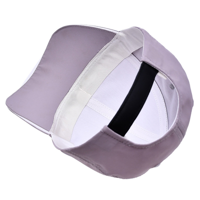Chapeau de base-ball en blanc à six panneaux avec couronne moyenne Polyester 4 couleur de tissu assortie