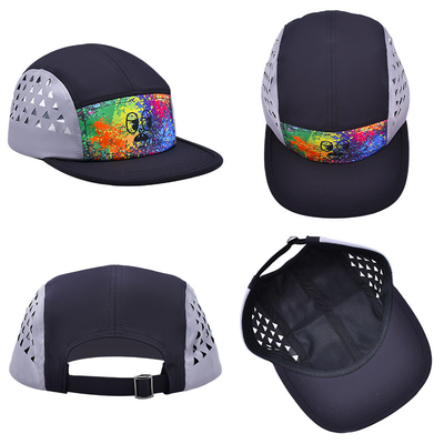 Contraste couture casquette de camping avec Sports Mesh Sweatband pour les activités de plein air