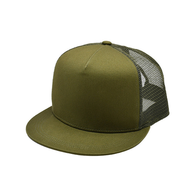 Logo personnalisé en blanc 5 panneaux maillage dos Femmes Hommes Trucker Chapeaux Snapback Cap Pour les hommes