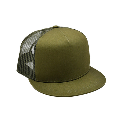 Logo personnalisé en blanc 5 panneaux maillage dos Femmes Hommes Trucker Chapeaux Snapback Cap Pour les hommes