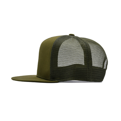 Logo personnalisé en blanc 5 panneaux maillage dos Femmes Hommes Trucker Chapeaux Snapback Cap Pour les hommes