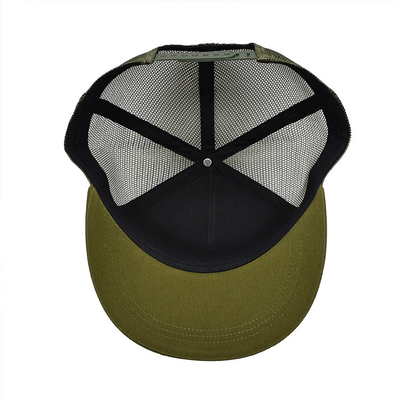Logo personnalisé en blanc 5 panneaux maillage dos Femmes Hommes Trucker Chapeaux Snapback Cap Pour les hommes