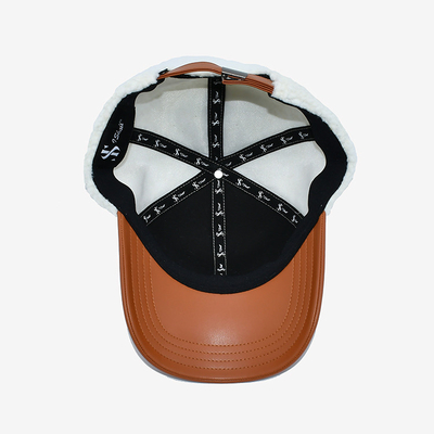 Chapeau de base-ball brodé pour tous les âges Logo de broderie de serviette Visor en cuir et écharpe