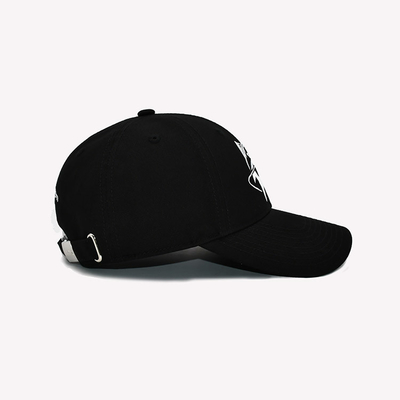 Coutures renforcées Visor incurvé Bonnet de base-ball en coton Style non structuré
