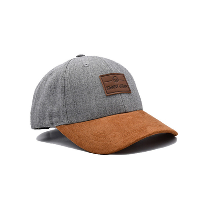 Casquette de base-ball en suède à 6 panneaux avec couture et coutures renforcées