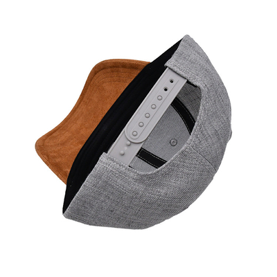 Casquette de base-ball en suède à 6 panneaux avec couture et coutures renforcées