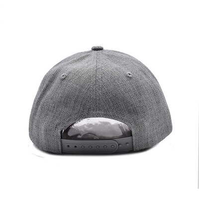 Casquette de base-ball en suède à 6 panneaux avec couture et coutures renforcées