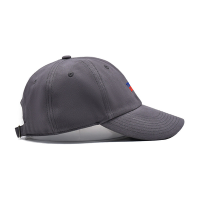 Casquette de base-ball en coton brodée avec visière incurvée de forme non structurée 6 yeux