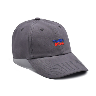 Casquette de base-ball en coton brodée avec visière incurvée de forme non structurée 6 yeux