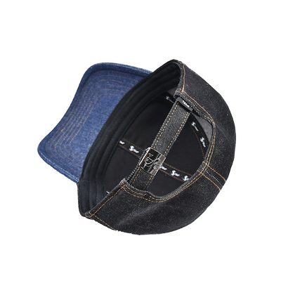 Profil construit bonnet de base-ball brodé couleur personnalisée denim bande de sueur