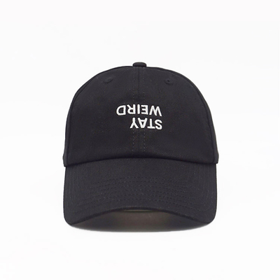 Casquette de baseball à profil non structuré sur mesure avec bande de sueur en coton et tissus à couture correspondante