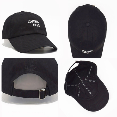 Casquette de baseball à profil non structuré sur mesure avec bande de sueur en coton et tissus à couture correspondante