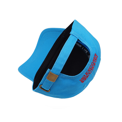 bande de sueur en coton personnalisable cinq panneaux bonnet de base-ball avec ceinture réglable et coutures renforcées