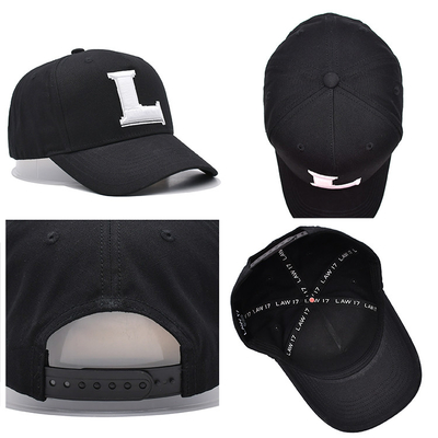 Casquette de base-ball sur mesure brodée avec coutures renforcées couronne de profil et sangle réglable