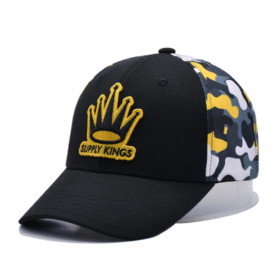 Casquettes de base-ball en coton brodées unisexes avec volets et fermeture personnalisés