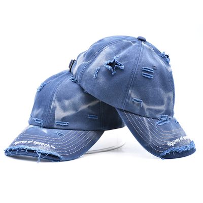 Casquettes de base-ball brodées sur mesure à bord incurvé réglable en coton non structuré