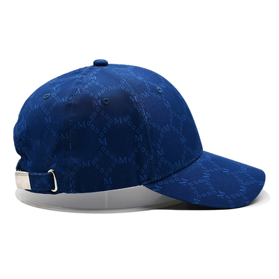 Casquettes Jacquard personnalisées avec visière incurvée et sangle réglable avec yeux brodés correspondant à la couleur du tissu