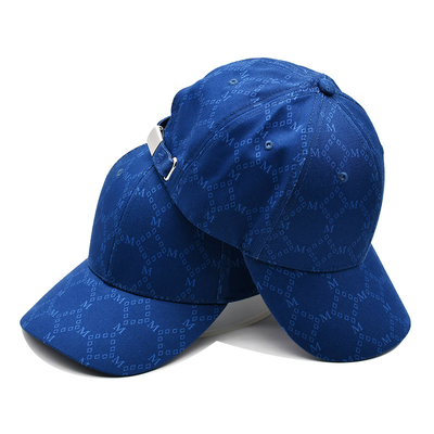 Casquettes Jacquard personnalisées avec visière incurvée et sangle réglable avec yeux brodés correspondant à la couleur du tissu