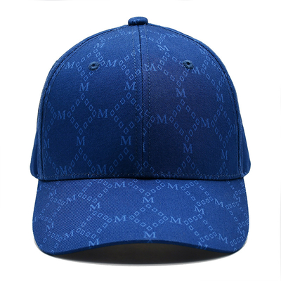 Casquettes Jacquard personnalisées avec visière incurvée et sangle réglable avec yeux brodés correspondant à la couleur du tissu