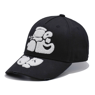 Chapeau de baseball brodé à la serviette avec bord incurvé et boucle métallique personnalisée