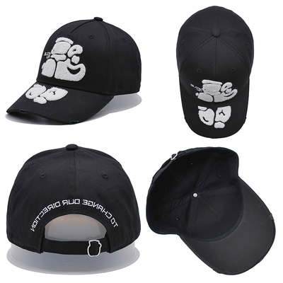 Chapeau de baseball brodé à la serviette avec bord incurvé et boucle métallique personnalisée