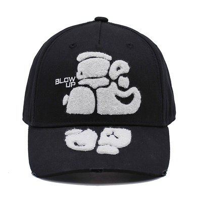 Chapeau de baseball brodé à la serviette avec bord incurvé et boucle métallique personnalisée