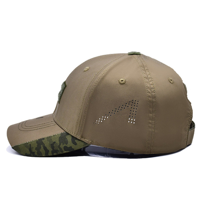 Ceinture de velours réglable 6 panneaux casquette de base-ball avec visière incurvée et 6 yeux