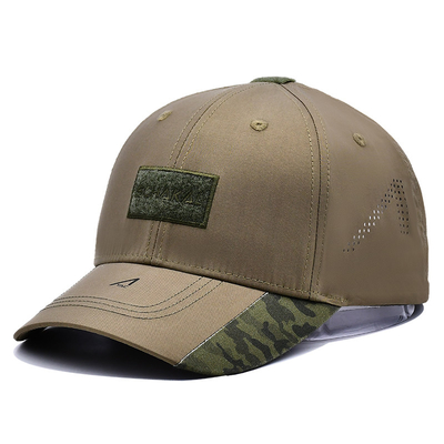Ceinture de velours réglable 6 panneaux casquette de base-ball avec visière incurvée et 6 yeux
