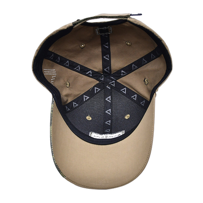 Ceinture de velours réglable 6 panneaux casquette de base-ball avec visière incurvée et 6 yeux