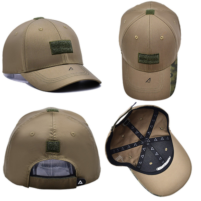 Ceinture de velours réglable 6 panneaux casquette de base-ball avec visière incurvée et 6 yeux