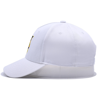 Casquette de baseball à cinq panneaux structurée avec logo brodé