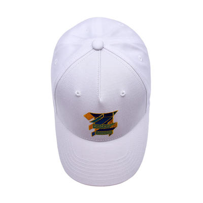 Casquette de baseball à cinq panneaux structurée avec logo brodé