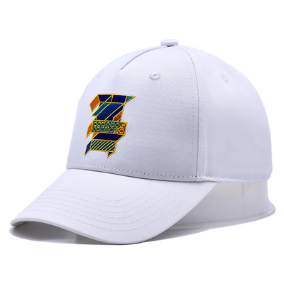 Casquette de baseball à cinq panneaux structurée avec logo brodé