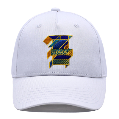 Casquette de baseball à cinq panneaux structurée avec logo brodé