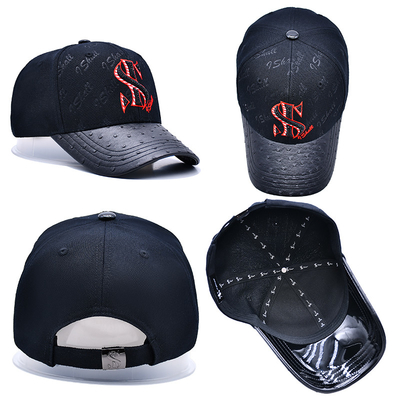 Ceinture réglable et conception structurée 6 panneaux bonnet de baseball pour la personnalisation