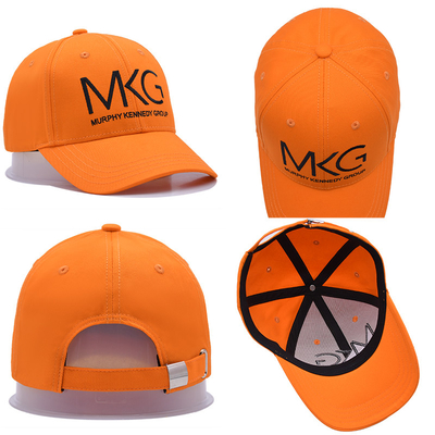 Panneau avant structuré Cap de baseball à six panneaux Tissu en coton avec logo brodé