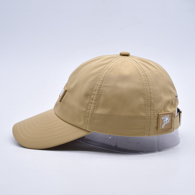 Fabrique de qualité professionnel 6 panneaux fabrication de casquette de baseball avec patch en caoutchouc